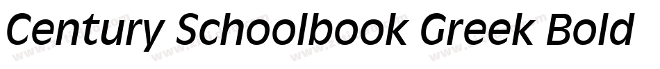 Century Schoolbook Greek Bold Inclined BT字体转换
